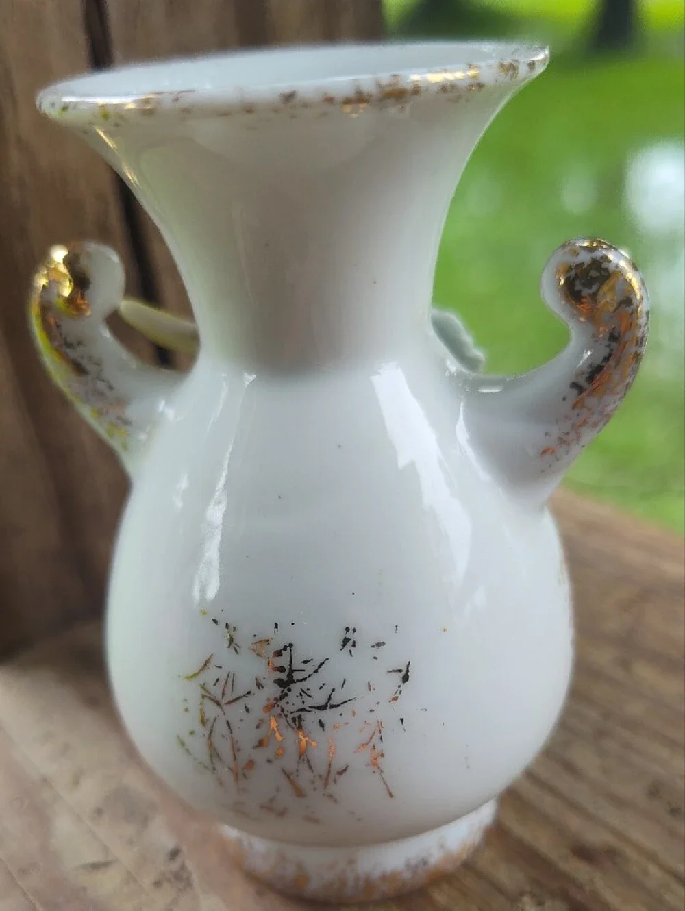 Vintage EnchantoCo California Bird Bud Vase with Pink Floral Accents